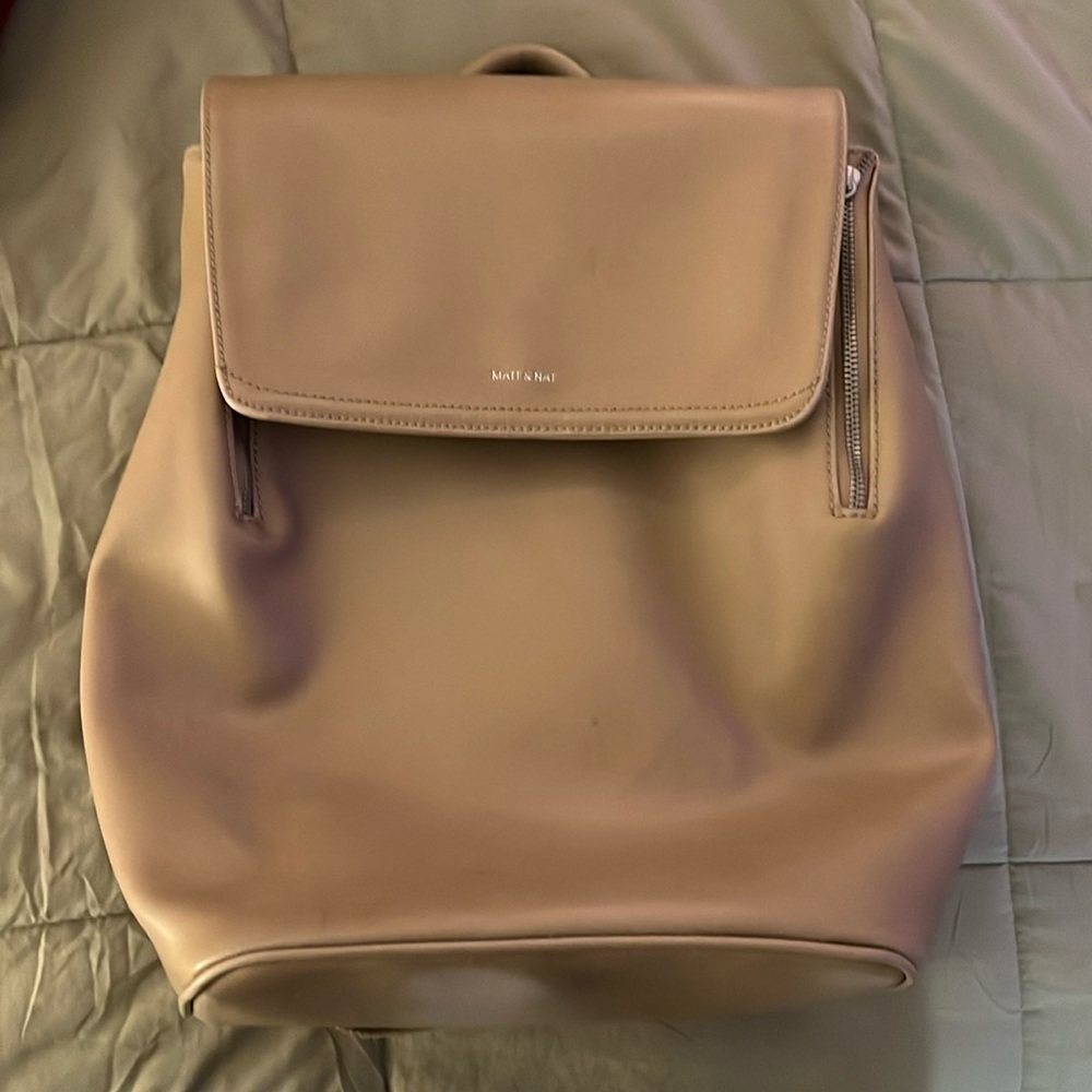 Matt & Nat Tan Leather Backpack